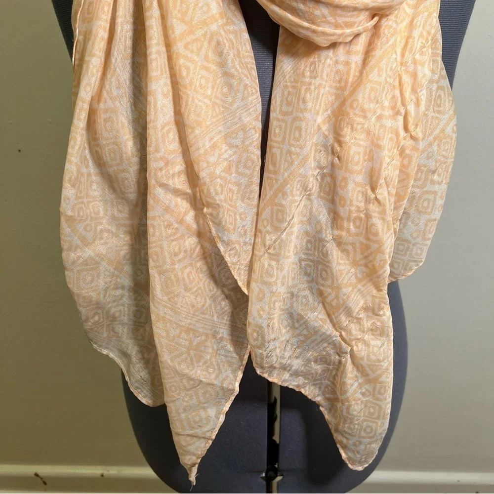 Karma Scarf Blush Pink White Geometric